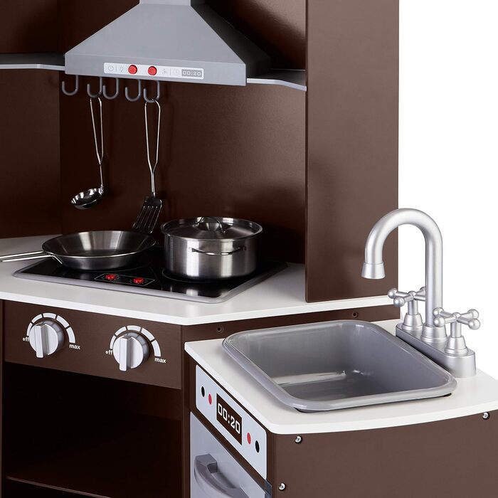 Дерев&39яна кутова кухня Storeo Basics для дітей, ігровий набір з інтерактивними дверцятами, кнопками та підсвічуванням, 99 x 71 x