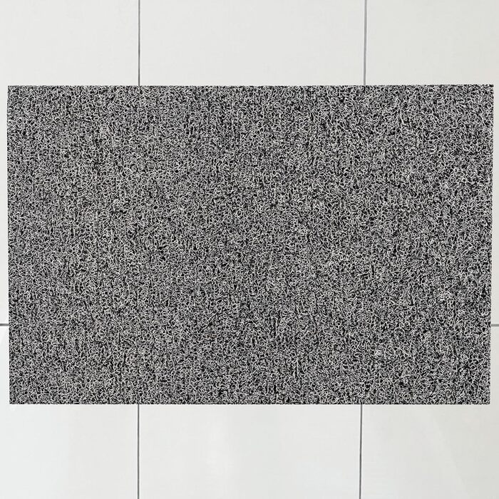 Ультралюксний міцний килимок для дверей, що вловлює бруд, нековзний дренажний вхідний килимок 80 x 50 см вініловий килимок з рулону, брудо- та пилозахист, скребок для вулиці без підкладки та краю, чорно-білий 50 x 80 см (прямокутний)