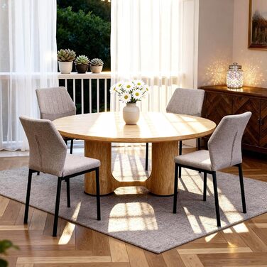 Бежеві обідні стільці, комплект з 4 шт. , кухонні стільці, м&39які стільці, бежеві обідні стільці з поліестеровими сидіннями, для їдальні, вітальні, спальні, бежевий, 4 шт. и