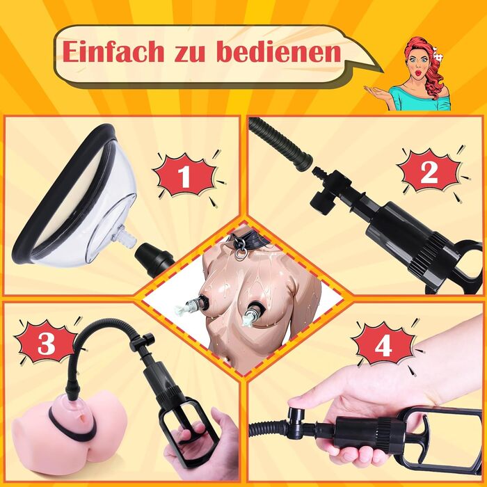 Комплект вагінального насоса з 2 присосками для сосків для жінок, вагінальний насос, секс-іграшка для самостійного використання, секс-іграшка з кліторальною присоскою для жінок та пар, набір секс-іграшок БДСМ з присосками для сосків та 3 сильними присоска