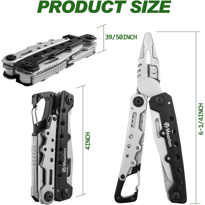 Складні багатофункціональні плоскогубці з нержавіючої сталі 11 в 1 - багатофункціональний інструмент з чохлом, відкривачкою для пл