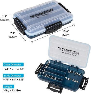 Ящик для рибальських снастей THKFISH, 3600 відділень, плавучий ящик для приманок, органайзер для зберігання, невеликий пластиковий ящик з регульованими роздільниками, сонцезахисний, 3 предмети