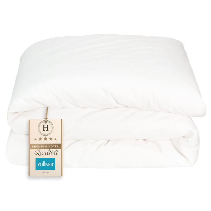Підковдра ZOLLNER 140x200 см - біла - практична готельна застібка - бавовна - можна прати при температурі до 95C - підковдра готельної якості 140x200 см біла