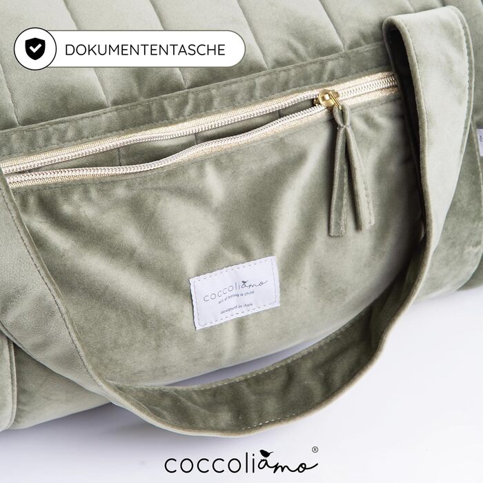 М'яка оксамитова лікарняна сумка Coccoliamo з туалетним приладдям, сумка для народження дитини для жінок, багатофункціональна сумк