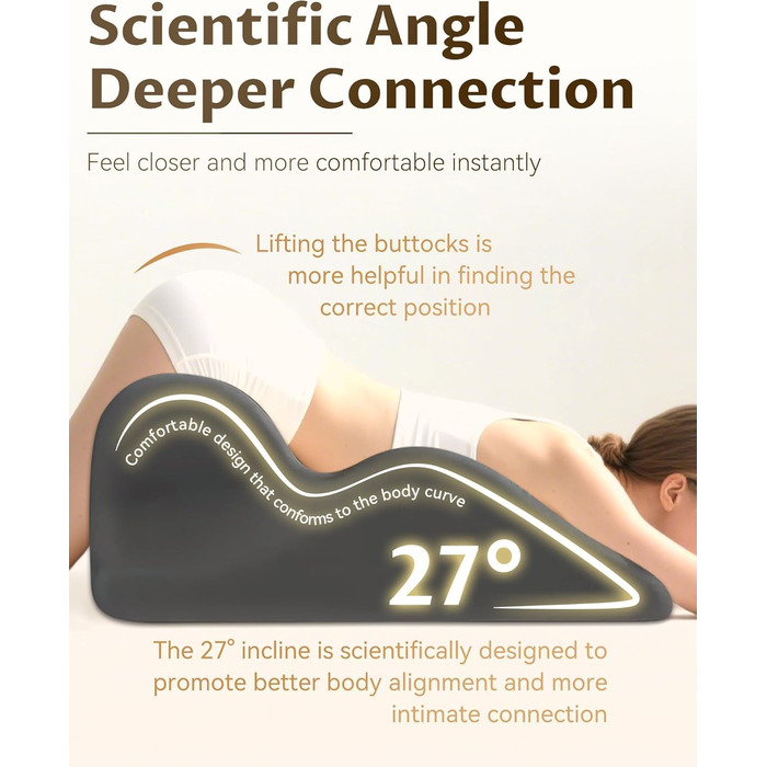 Подушка для сушіння, подушка для частішого сушіння, інтенсивніша та легша, кут 27, ідеальне положення, м&39який матеріал з піни з ефектом пам&39яті, для хребта в усіх положеннях тіла (A)