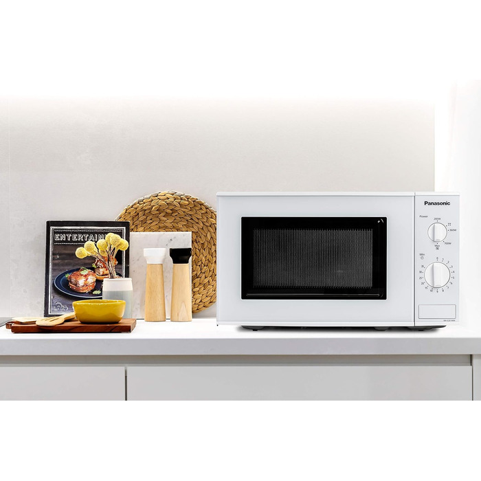 Мікрохвильова піч Panasonic NN-E201WMEPG Solo (800 Вт, 20 літрів) Біла без гриля Одинарна біла