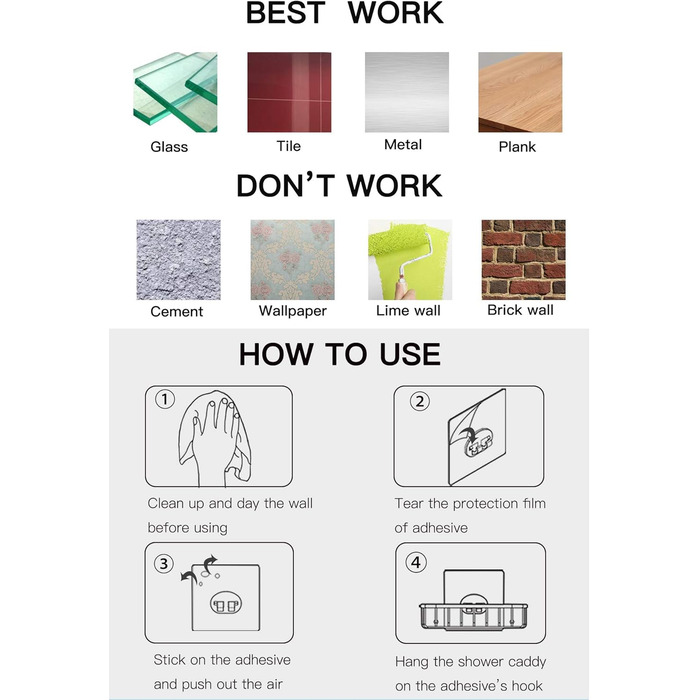 Мильниця без свердління, прозорий самоклеючий кошик для мила, нержавіюча сталь, душова полиця для ванної кімнати, настінний тримач