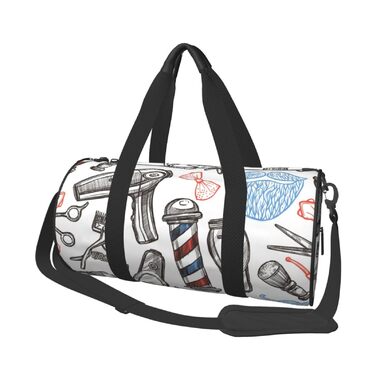 Спортивна сумка, дорожня сумка, сумка для фітнесу, сумка для перукарні, однотонний стиль, з принтом, сумка на ніч, чорна, універсальний розмір, сумка для подорожей