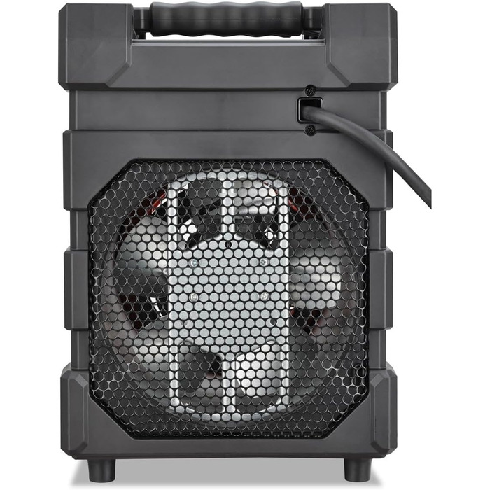 Електричний обігрівач FUXTEC FX-EH3, вентилятор-обігрівач з 2 рівнями нагріву 1500 Вт/3000 Вт, плавно регульований термостат, витрата повітря 284 м/год, клас захисту IP24, компактний та портативний для приміщень площею до 90 м