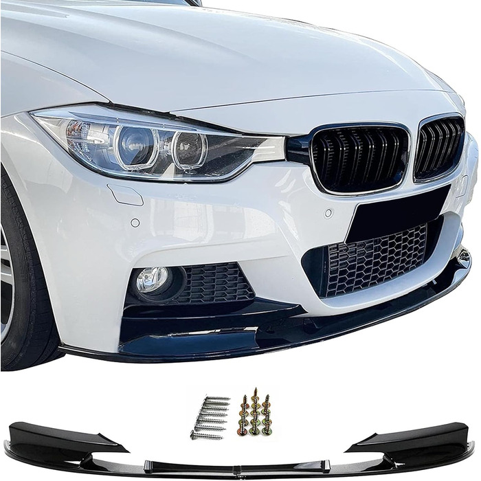 Передній спойлер Lip Neck Sport Optic Black Gloss для BMW 3 Series F30 F31 11-19