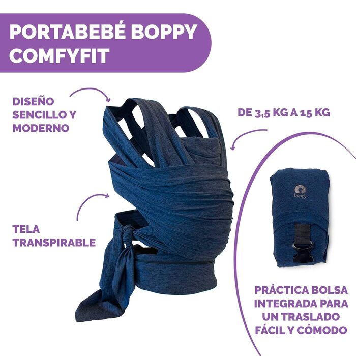 Переноска Chicco Boppy Comfyfit, синя