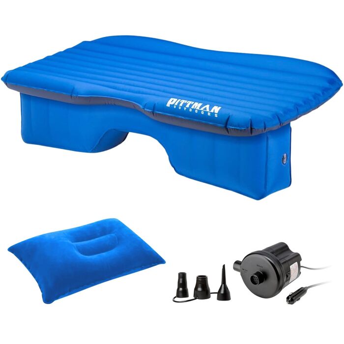 Надувний тканинний матрац Pittman Outdoors AirBedz PPI-BLU-TRKMAT для заднього сидіння, довжина 1,5 м, підходить для великих вантажівок та позашляховиків, синій