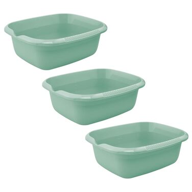 Універсальна миска keeeper bjrk 3 шт. з носиком, квадратна, 9 л, 38 x 32 x 14 см, колір Nordic Green