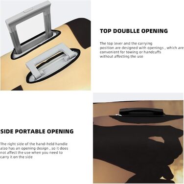 Еластичний чохол для валізи з принтом, захисний чохол для багажу, стійкий до подряпин, розмір 85 см, чорний колір