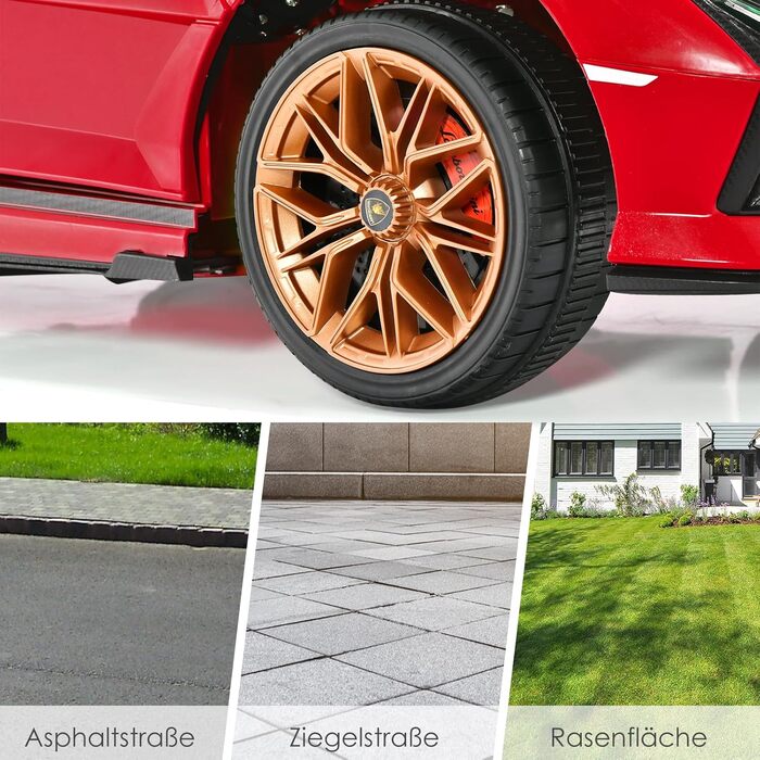 Дитячий електромобіль COSTWAY 12V Lamborghini з пультом дистанційного керування 2.4G, дитячий автомобіль 3-5 км/год з MP3, радіо,