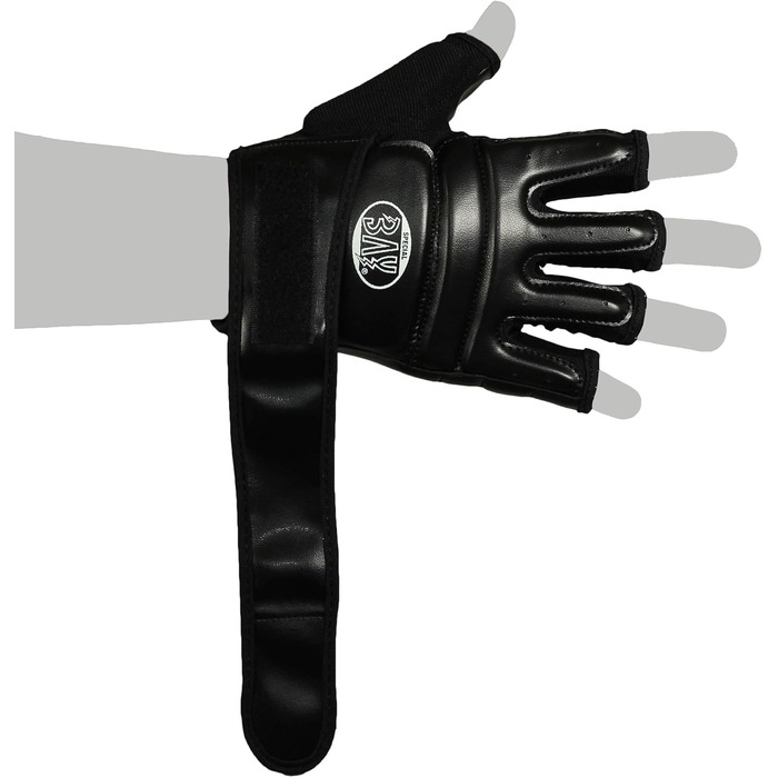 ММА, крав-мага, професійні рукавички від BAY - професійна якість - високоякісне виготовлення - бокс, тренування, боксерська груша, вільний бій, греплінг, бойові мистецтва - захист рук - боксерські рукавички, комплект, чорні, розмір S