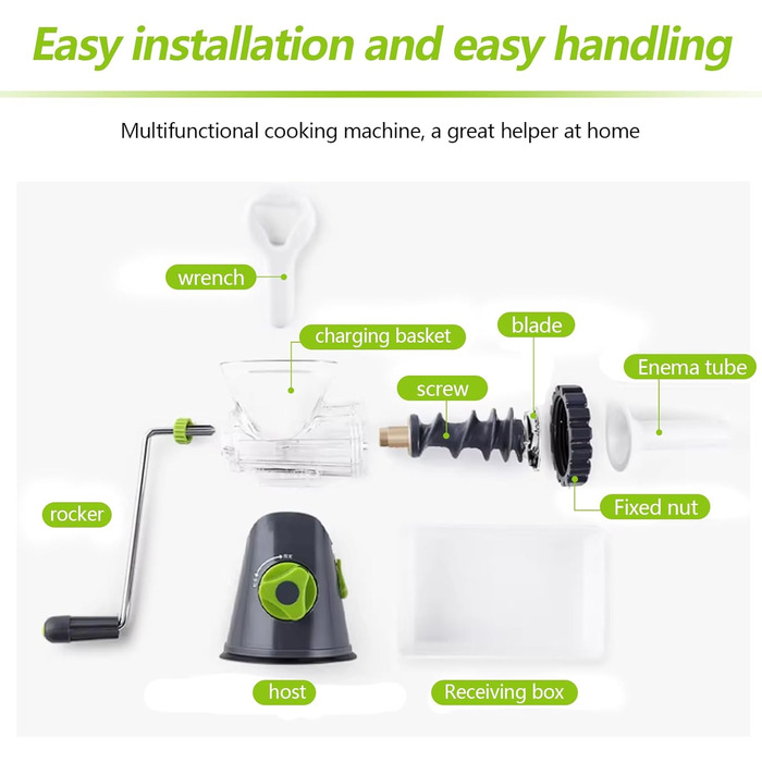 Набір ручних м'ясорубок, шеф-кухарська м'ясорубка з насадкою для печива, роторна м'ясорубка для м'яса, також ідеально підходить дл