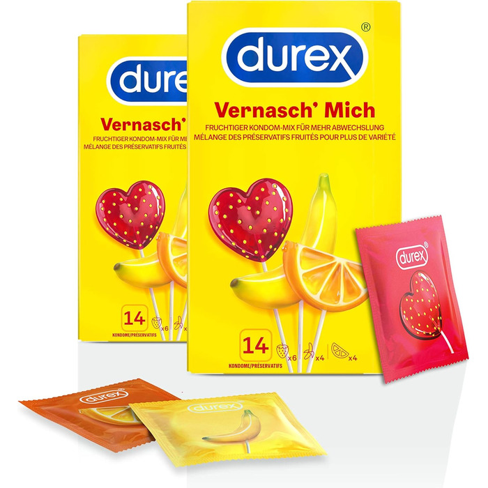 Презервативи Durex Vernasch Mich (2 x 14 шт. (28 шт. )) 7 предметів (2 упаковки)