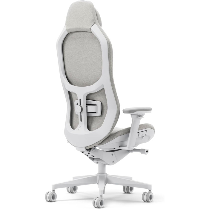 Геймерське крісло Fractal Design Refine Fabric Light - iF Design Award 2025 - Ергономічне офісне крісло з 4D-регульованими підлокітниками, високою спинкою, поперековою подушкою та преміальною тканиною Light Fabric