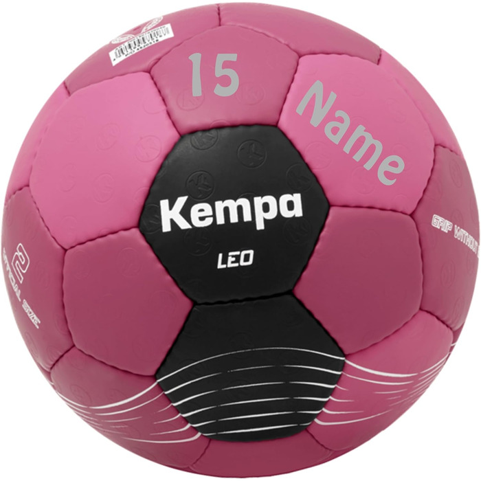 Пропозиція Kempa Sportartikelland Гандбольний м&39яч, рожевий, розмір 1, персоналізований з друкованим ім&39ям та/або номером гравця