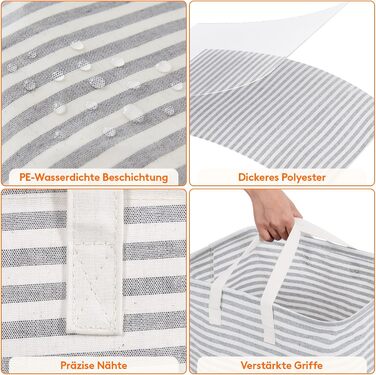 Кошик для білизни Lifewit 80L, Великий кошик для білизни, Складаний ящик для білизни, Водонепроникний ящик для сортування/зберіган