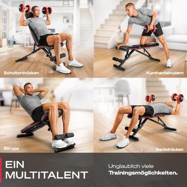 Складана силова лава Sportstech для домашнього використання, похила та плоска лава 40-в-1 з жимовою лавою, тренажер для спини, жим лежачи, німецький якісний бренд, безпечна система регулювання, BRT400