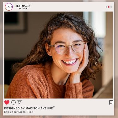 Окуляри з фільтром синього світла Madison Avenue для жінок, TR90, комп'ютерні окуляри для геймінгу, металевий шарнір, без діоптрій, колір кавовий коричневий