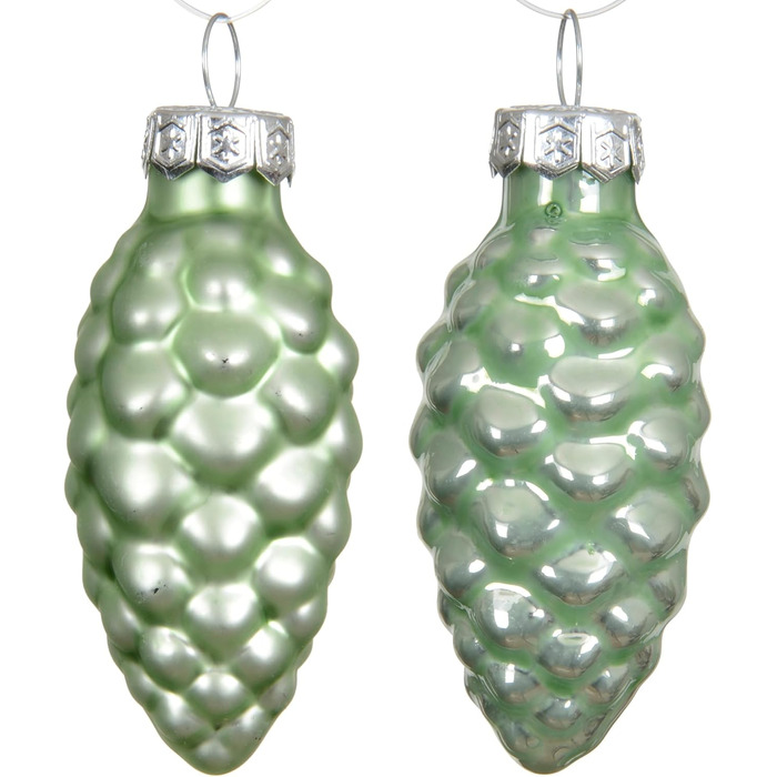 Ялинкові прикраси у формі шишки 12 шт зелені Kaemingk