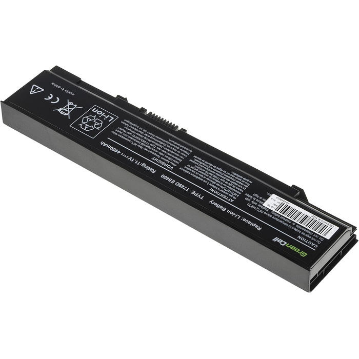 Акумулятор для ноутбука Green Cell KM668 KM742 KM752 KM760 для Dell E5400 E5400N E5410 E5500 E5510 PP32LA PP32LB (6 елементів, 4400 мАг, 10.8-11.1 В, чорний) Стандартний - Green Cell елементи 4400 мАг