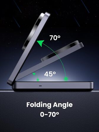 Сертифікована зарядна станція для iPhone потужністю 15 Вт, магнітна зарядна станція 2 в 1, сумісна з MagSafe, складний бездротовий