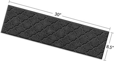 Підлога для бунгало, сходинки колекції Cordoba, 8-1/2 дюйма x 30 дюймів, антрацит