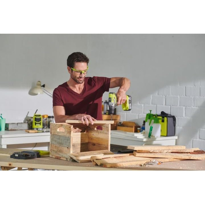 Перфоратор Ryobi r18pd5 - 0 один без вугільних щіток, 18 В, без акумулятора, 0 Вт, 18 В, зелений, стандартний