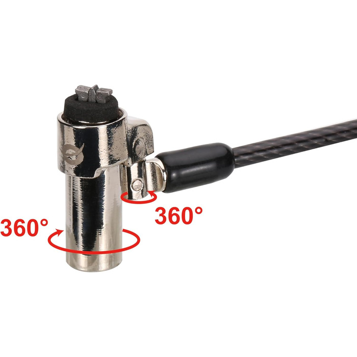 Замок для ноутбука з ключем, нано-слот, кабель 1,8 м, 02BN