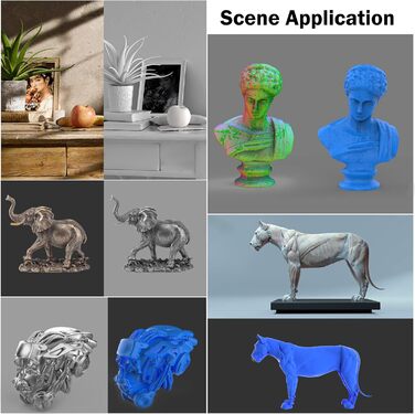 Сканер Revopoint Range, точність сканування 0,1 мм, швидкість сканування 18 кадрів в секунду, одна область сканування 360 мм x 650