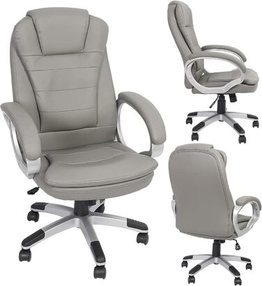 Офісне крісло Mucola з підлокітниками, ергономічне крісло керівника, ігрове крісло зі спинкою та вбудованим підголівником Вантажопідйомність 120 кг, регульована висота Робоче крісло, офісне крісло, комп&39ютерне крісло, обертове крісло