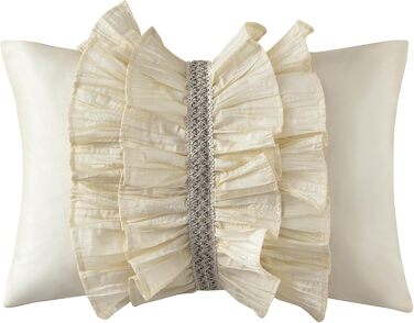 Комплект постільної білизни з квітковим жаккардом Loom and Mill 9 предметів, Елегантний стиль принцеси, Комплекти для спалень коро