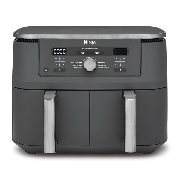 Цифрова аерофритюрниця Ninja Dual Zone, 9,5 л, 6-в-1, металік