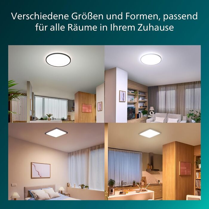 Стеля LED-світильник Philips Superslim з пультом керування, 29,1 см, білий