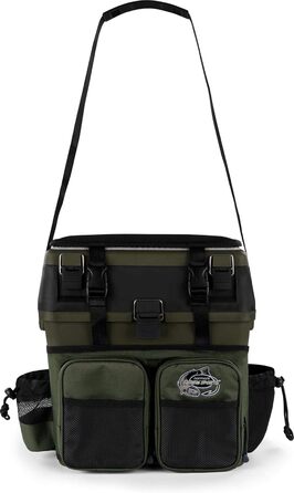 Кошик для сидіння Angelobox Fishing seat box Рибальський рюкзак Рибальська сумка Fishing case Ящик для рибальських снастей з 4 ящиками для снастей Колір Олива