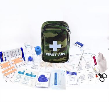 Набір першої допомоги, Survival 168 Piece Аварійний компактний набір з сумкою для першої допомоги на поясі Edc Small Pouch для дом