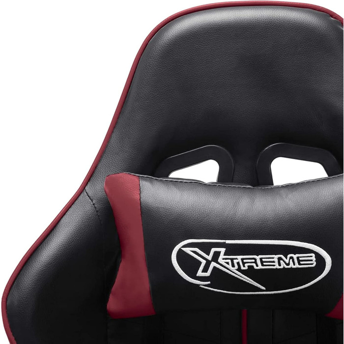 Ігрове крісло, офісне крісло, ігрове крісло, обертове крісло, письмове крісло, чорна та бордова штучна шкіра