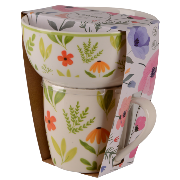 Набір для сніданку Limited Edition Flowers Green, 2 предмети (7137041)