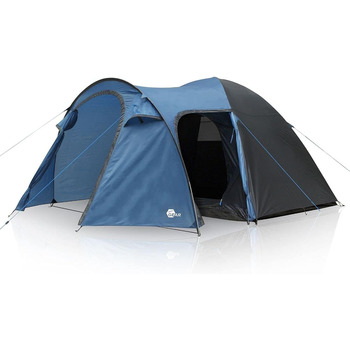 Намет Cetona 4 особи 170 см Купольний намет Вітальня Бічний вхід Висота над головою Водонепроникний 3000 мм Синій сірий