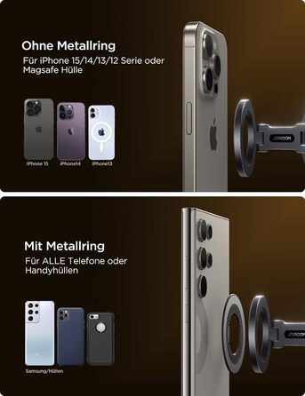 Тримач для мобільного телефону JOYROOM Автомобільний магніт складаний та суцільнометалевий MagSafe з 20 магнітами N55 та обертання