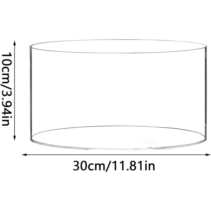 Ваза для квітів, короткі акрилові циліндричні вази для центральних елементів - Легко миються низькі вази для квітів для центральних елементів, прикраси будинку, вечірок, весіль Niktule D 30 * 10 Cм