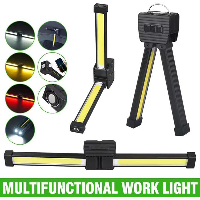 Фітнес-лампа для позування акумуляторна робоча лампа, портативний магнітний світлодіодний ліхтарик, з регульованою яскравістю, водонепроникний, з гачком, складний ліхтарик для сценічних виступів, фітнесу, фотографії