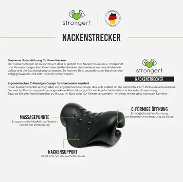Ортопедичний розтягувач для шиї STRONGERT Neck Stretcher – підтримка, релаксація та профілактика болю