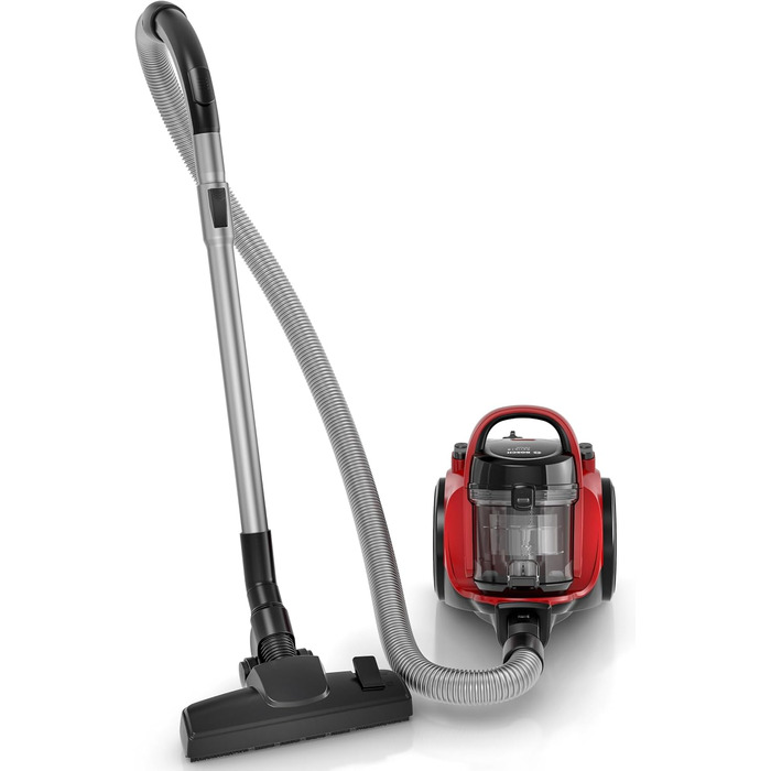 Безмішковий пилосос BOSCH BGC05AAA2, 78 дБ, контейнер 1,5 л, мийний HEPA 12-фільтр, червоно-чорний, щітка для паркету