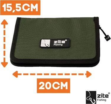 Сумка для ліцензії на риболовлю Zite Fishing - сумка для документів і обкладинка для паперів для риболовлі 15x20 см - футляр для ліцензії на риболовлю для карток риболовлі та риболовлі - футляр з 2 відділеннями тримач для ручок