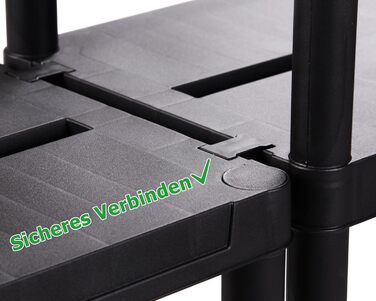 Стелаж Ondis24, полиця для зберігання, 60 x 30 x 131 (В) см, 12-дюймовий вставний стелаж, пластик, антрацит, максимальне навантаження 80 кг - подвійна упаковка 60 x 30 x 138 см